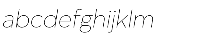 Masserini XLight Oblique Font LOWERCASE