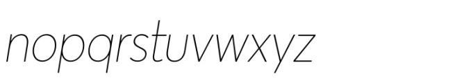 Masserini XLight Sm Condensed Oblique Font LOWERCASE