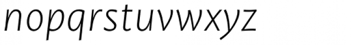 Mastro Sans Extra Light Italic Font LOWERCASE