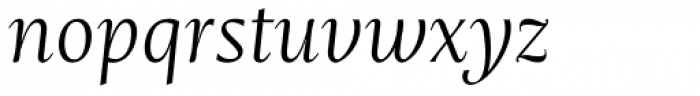 Mastro Text Light Italic Font LOWERCASE
