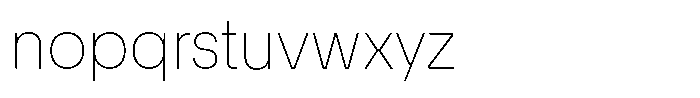 Match Extra Light Font LOWERCASE