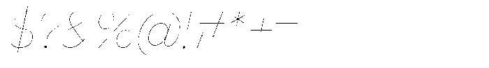 Match Thin Italic Font OTHER CHARS