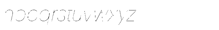 Match Thin Italic Font LOWERCASE