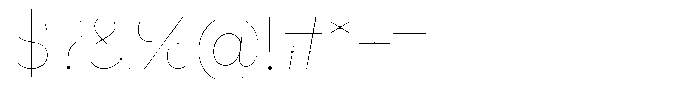 Match Thin Font OTHER CHARS