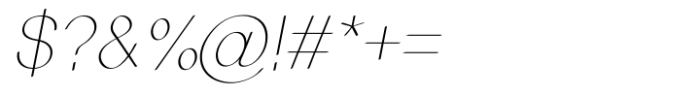 Matchout Extra Light Oblique Font OTHER CHARS