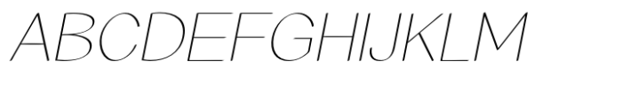 Matchout Extra Light Oblique Font UPPERCASE