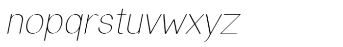 Matchout Extra Light Oblique Font LOWERCASE