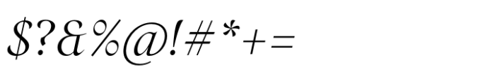 Mathilde Light Italic Font OTHER CHARS