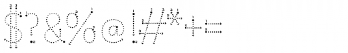 Matita Written Dot Arrow Font OTHER CHARS