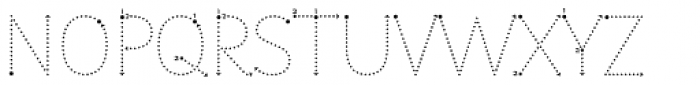 Matita Written Dot Arrow Font UPPERCASE