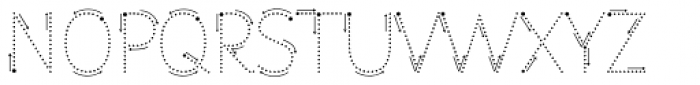 Matita Written Dot Guide Font UPPERCASE