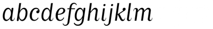Matrix II Book Italic Font LOWERCASE