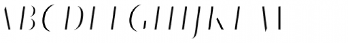 Matrix II Hilite Italic Font UPPERCASE