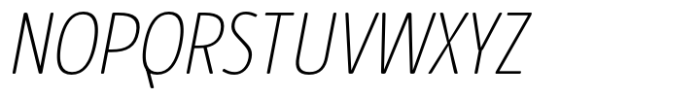 Matryo Thin Oblique Font UPPERCASE