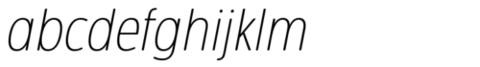 Matryo Thin Oblique Font LOWERCASE