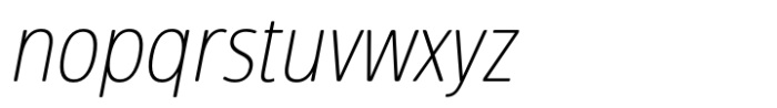 Matryo Thin Oblique Font LOWERCASE