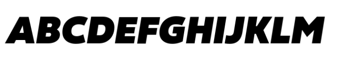 Matt Black Italic Font UPPERCASE
