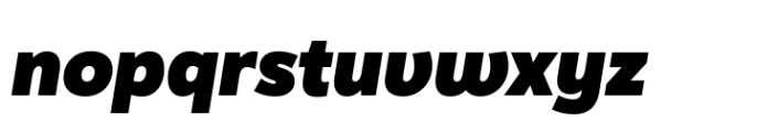 Matt Black Italic Font LOWERCASE