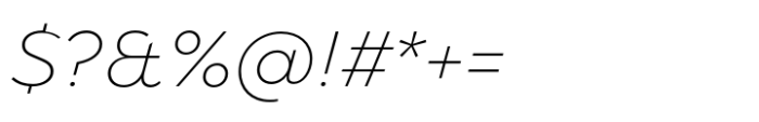 Matteo Extralight Italic Font OTHER CHARS