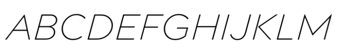 Matteo Extralight Italic Font UPPERCASE