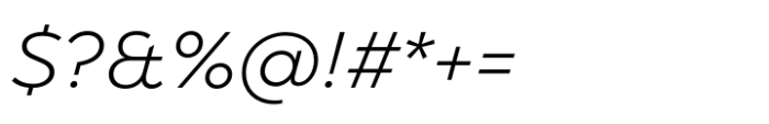 Matteo Light Italic Font OTHER CHARS