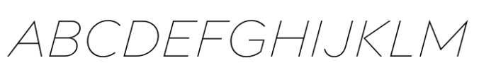Matteo Thin Italic Font UPPERCASE