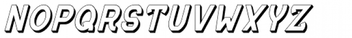 MauBo 3-D Italic Font UPPERCASE