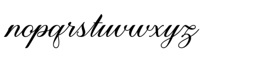 Maughan Script Font LOWERCASE