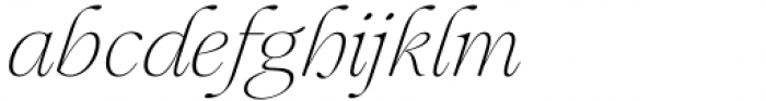 Mauren ExtraLight Italic Font LOWERCASE