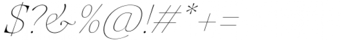 Mauren Thin Italic Font OTHER CHARS
