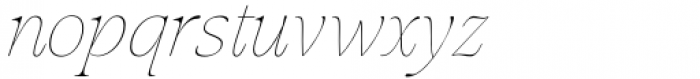 Mauren Thin Italic Font LOWERCASE