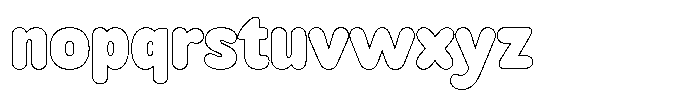 Mavelo Outline Font LOWERCASE