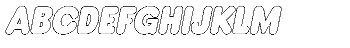 Mavelo Slanted Outline Font UPPERCASE