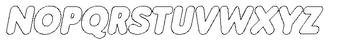 Mavelo Slanted Outline Font UPPERCASE