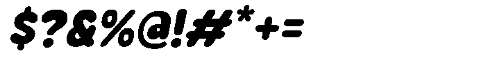 Mavelo Slanted Font OTHER CHARS