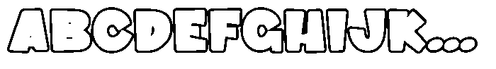 Maverixe Outline Regular Font UPPERCASE