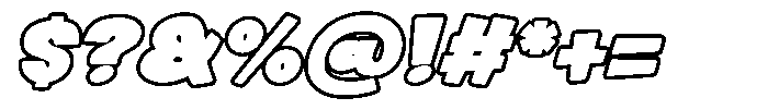 Maverixe Outline Slant Regular Font OTHER CHARS