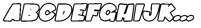 Maverixe Outline Slant Regular Font UPPERCASE