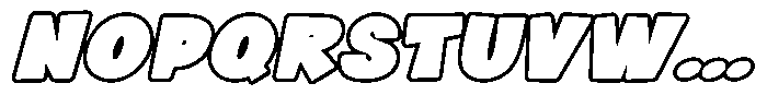Maverixe Outline Slant Regular Font UPPERCASE