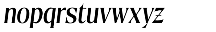 Mavitya Condensed Oblique Font LOWERCASE