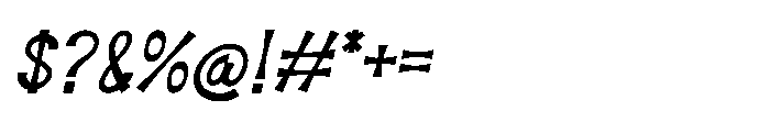 Mavones Italic Font OTHER CHARS