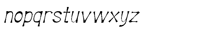 Mavones Thin Italic Font LOWERCASE