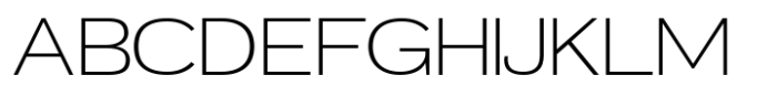 Mavora Sans Extra Light Extra Expanded Font UPPERCASE