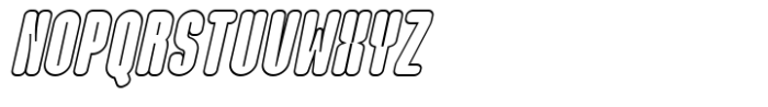 Maximalis Condensed Italic Outline Font UPPERCASE