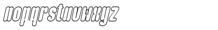 Maximalis Condensed Italic Outline Font LOWERCASE