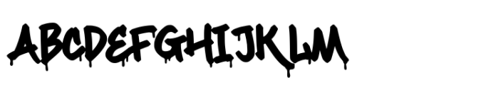 Maximback Regular Drip Font UPPERCASE