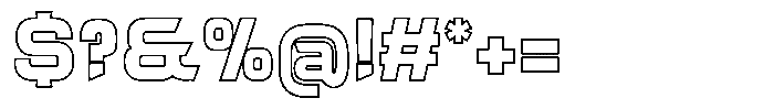 Maxina Outline Font OTHER CHARS