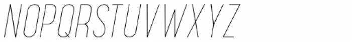 Maxwell Sans UltraLight Italic Font UPPERCASE