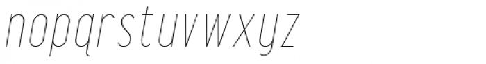 Maxwell Sans UltraLight Italic Font LOWERCASE