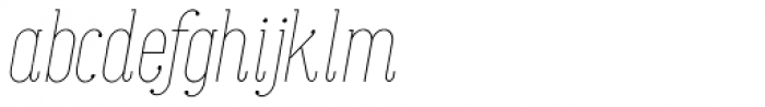 Maxwell Slab UltraLight Italic Font LOWERCASE
